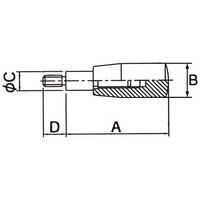 エスコ M6x 63mm フェノールグリップ(ステンレス製) EA948CF-1 1セット(5本)（直送品）