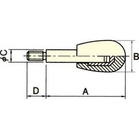 エスコ M8x 80mm フェノールグリップ(ステンレス製) EA948CF-24 1セット(4本)（直送品）