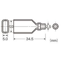 エスコ 2.5mm Wスリーブ(100個) EA538RA-17 1セット(500個:100個×5袋)（直送品）