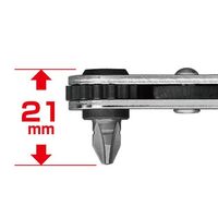 エスコ [+ ー]ドライバーセット(ラチェット式) EA562-5 1セット(5組)（直送品）