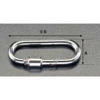 エスコ 5mm オープンフック(ステンレス製) EA638AL-5 1セット(5個)（直送品）