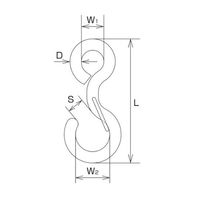 エスコ 10x115mm アイフック(ステンレス製) EA638AA-4 1セット(3個)（直送品）