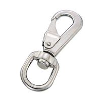 エスコ 90mm スイベルスナップ(ステンレス製) EA638AF-22 1セット(4個)（直送品）