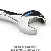 エスコ 19mm ダブルラチェット片目片口スパナ EA684RA-19 1セット(3丁)（直送品）