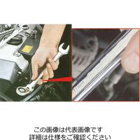 エスコ 17mm ラチェット片目片口スパナ(首振型) EA684RC-17 1セット(3丁)（直送品）