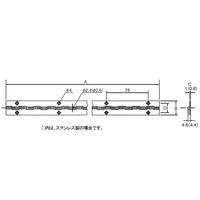 エスコ 32x450mm 長丁番(ステンレス製) EA951CR-902 1セット(4個)（直送品）