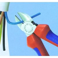 エスコ 180mm 電工ニッパー(グリップ付/メッキ) EA536K-4 1個(1本)（直送品）