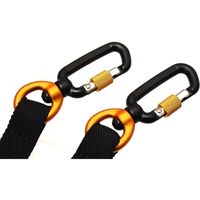 高儀 TAKAGI 布製セーフティーコード ダブルロックカラビナ 5.0kg ブラック 4907052651302 1個（直送品）