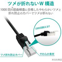 エレコム やわらかLANケーブル/CAT6A/爪折れ防止/10m/ブラック LD-GPAYT/BK100 1個（直送品）
