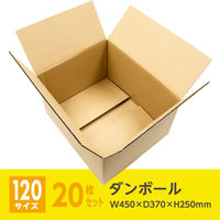 ザップ ダンボール 120サイズ W450×D370×H250mm 5mm厚 7517 1箱(20枚入)（直送品）