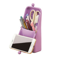 クツワ ペンケース HiLINE エアピタ パープル AK062PU 1セット(3個)（直送品）