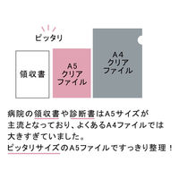 クリアファイル A5サイズ 6ポケット ブルー PET-FB 3冊 エヒメ紙工（直送品）