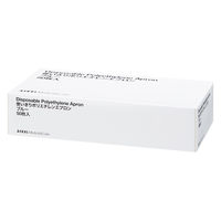 アスクル　ポリエチレンエプロン　ブルー　使い捨て　PE　ビニール　プラスチック　袖なし　ディスポ　感染対策　1箱（50枚入） オリジナル