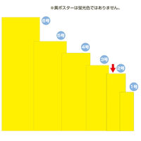 ササガワ 黄ポスター 2号大 70K 無地 11-1002 1セット(1セット(100枚入)×5)