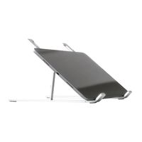 ノートPCスタンド タブレットスタンド 折りたたみ式 角度調整可能 17.3インチまで アルミ製 シルバー 1個 オウルテック