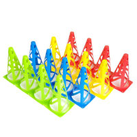 マーカー三角コーン 4色セット 16個入 MSC-16P ミニカラーコーン マーカーコーン