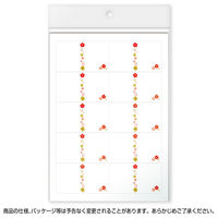 ササガワ プリンター対応シール札紙A5 花柄 24-1918 1冊(200片入)