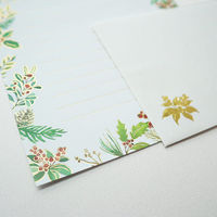 包む レターセット 水彩 静かな森 TL101 1セット(3冊)（直送品）