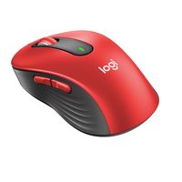 ロジクール（Logicool） 無線（ワイヤレス）マウス M650 レッド 5ボタン 静音タイプ Mサイズ 1個