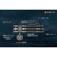 SPERAS LEDフラッシュライト 1300lm IP68 E10 1個