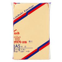 寿堂 クラフト封筒100枚入 角6 00963 1パック