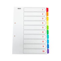 クラウングループ PPカラーインデックスA4縦 1組 CR-ID-10 1パック