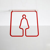 タム ツケレルン 3Wayピクトサイン(女子トイレ01) 赤 3way-0002-RE 1個（直送品）