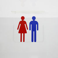 タム ツケレルン　３Ｗａｙピクトサイン（男女並びトイレ０２）　青赤 3way-0011-BLRE 1個（直送品）