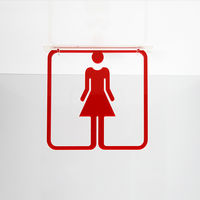 タム ツケレルン 3Wayピクトサイン(女子トイレ03) 白 3way-0013-WH 1個（直送品）