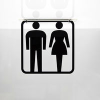 タム ツケレルン 3Wayピクトサイン(男女並びトイレ05) 白 3way-0027-WH 1個（直送品）