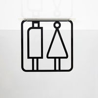 タム ツケレルン 3Wayピクトサイン(男女並びトイレ06) 白 3way-0028-WH 1個（直送品）