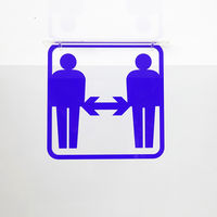 タム ツケレルン 3Wayピクトサイン(ソーシャルディスタンス) 白 3way-0050-WH 1個（直送品）