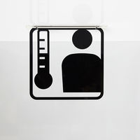 タム ツケレルン 3Wayピクトサイン(検温) 黒 3way-0053-BK 1個（直送品）