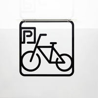 タム ツケレルン 3Wayピクトサイン(自転車置き場 駐輪場02) 黒 3way-0059-BK 1個（直送品）