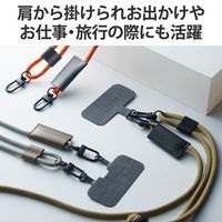 スマホ ショルダー ストラップ カジュアルタイプ 長さ調整可 肩掛け オリーブ P-STSDH2ROV エレコム 1個（直送品）
