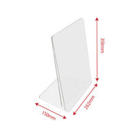 サンケーキコム アクリル 片面用L字型サインホルダーB4縦　透明 W262×D150×H358 エレガントアクリル シリーズ　日本製（直送品）