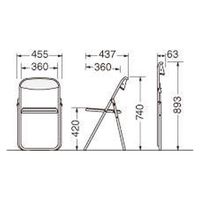 【軒先渡し】ライオン事務器 折りたたみイス グリーン No.221P 1脚（直送品）