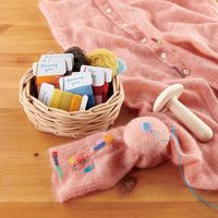 クロバー Clover ダーニング糸 〈ローズ〉 57-586 CL57-586 1セット(5枚/1袋)（直送品）