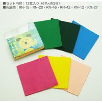 洗えるフェルト アソート 12枚入り Cセット わんちゃん WFP-3 SUN-WFP-3 6色×各2枚入、3P/袋 サンフェルト（直送品）
