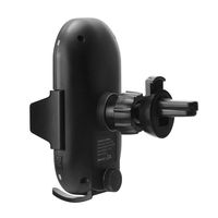 PGA 車載用 ワイヤレス充電ホルダー エアコンルーバー用クリップタイプ ブラック PG-CWCHA01BK 1個（直送品）