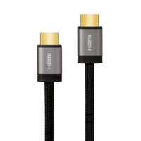PGA PREMIUM HDMI メッシュケーブル 5.0m ブラック PG-HDME50M 1本（直送品）