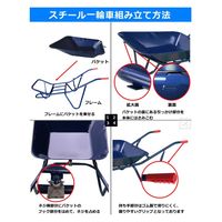 シンセイ スチール一輪車2才強化型シルバー WB2709 1セット(5台)（直送品）