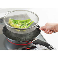 ヨシカワ フライパン用茹でものザル25cm 2004443 1個