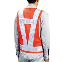高儀 TAKAGI 反射安全ベスト オレンジ×シルバー 4907052315297 1セット(3個)（直送品）