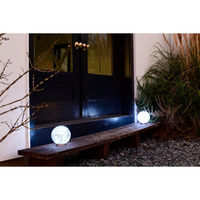 YAMAZEN LEDガーデンソーラーライト　15cmタイプ　ガラス×ステンレス ホワイト色 WLL-1030-2(WH)*2（直送品）