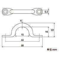 ハイロジック 11175 ステンレス アイストラップ 6mm 1個（直送品）