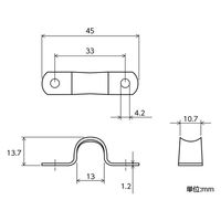 ハイロジック 11178 ステンレス シートアイストラップ (2穴) 13mm 1個（直送品）