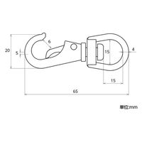 ハイロジック 11221 ステンレス スイベルスナップ 4mm 1個（直送品）