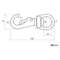 ハイロジック 11223 ステンレス スイベルスナップ 6mm 1個（直送品）
