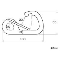 ハイロジック 11237 ステンレス L型フック 10mm 1個（直送品）
